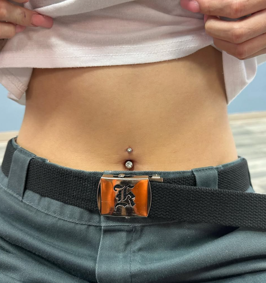 Navel belly button piercing at Darkstar Tattoo Riverside CA
